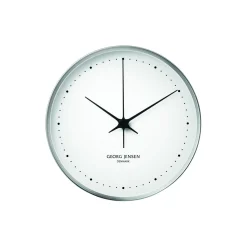 Georg Jensen Ure-Koppel vægur, hvid/stål