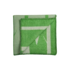 Røros Tweed Plaider * KROKODILLE Half Size Throw, green/natural