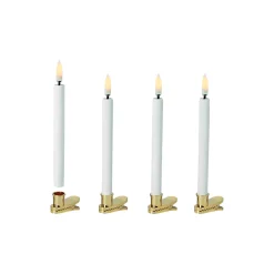 Uyuni Lighting Lys & Duftlys-LED Christmas Tree Taper Candles with Clips 4 pcs