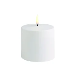 Uyuni Lighting Lys & Duftlys-LED Outdoor Pillar Candle 8 cm, white
