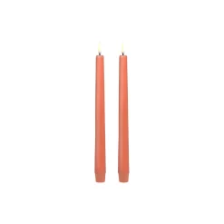 Uyuni Lighting Lys & Duftlys-LED Slim taper candle 2-pack, apricot