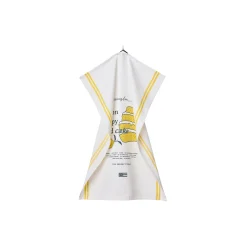 Lexington Køkkentekstiler * Lemon Poppy Organic Cotton Kitchen Towel, white/yellow
