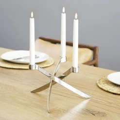 Uyuni Lighting Lysestager-LightArch Standard Taper Candleholder 3 pcs, chrome