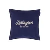 Lexington Pyntepuder & Hynder-Logo Pillow Cover, dark blue/lt beige