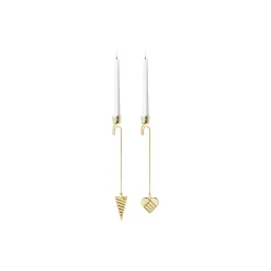 Georg Jensen Pynt-2025 Lysholder Sæt Hjerte & Kræmmerhus,
