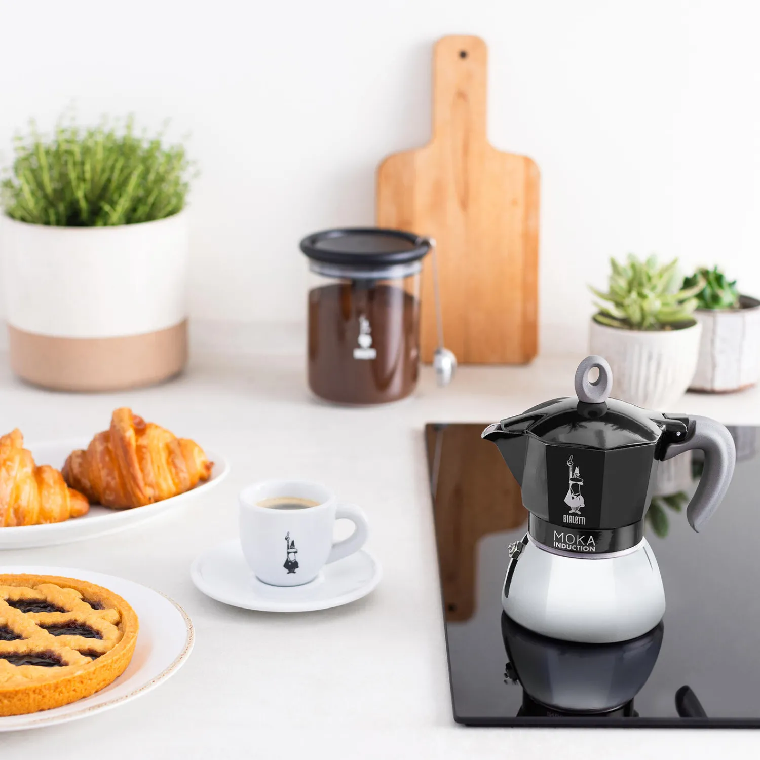 Bialetti Kaffe- & Teudstyr-Moka espressokande til induktion, 4 kopper