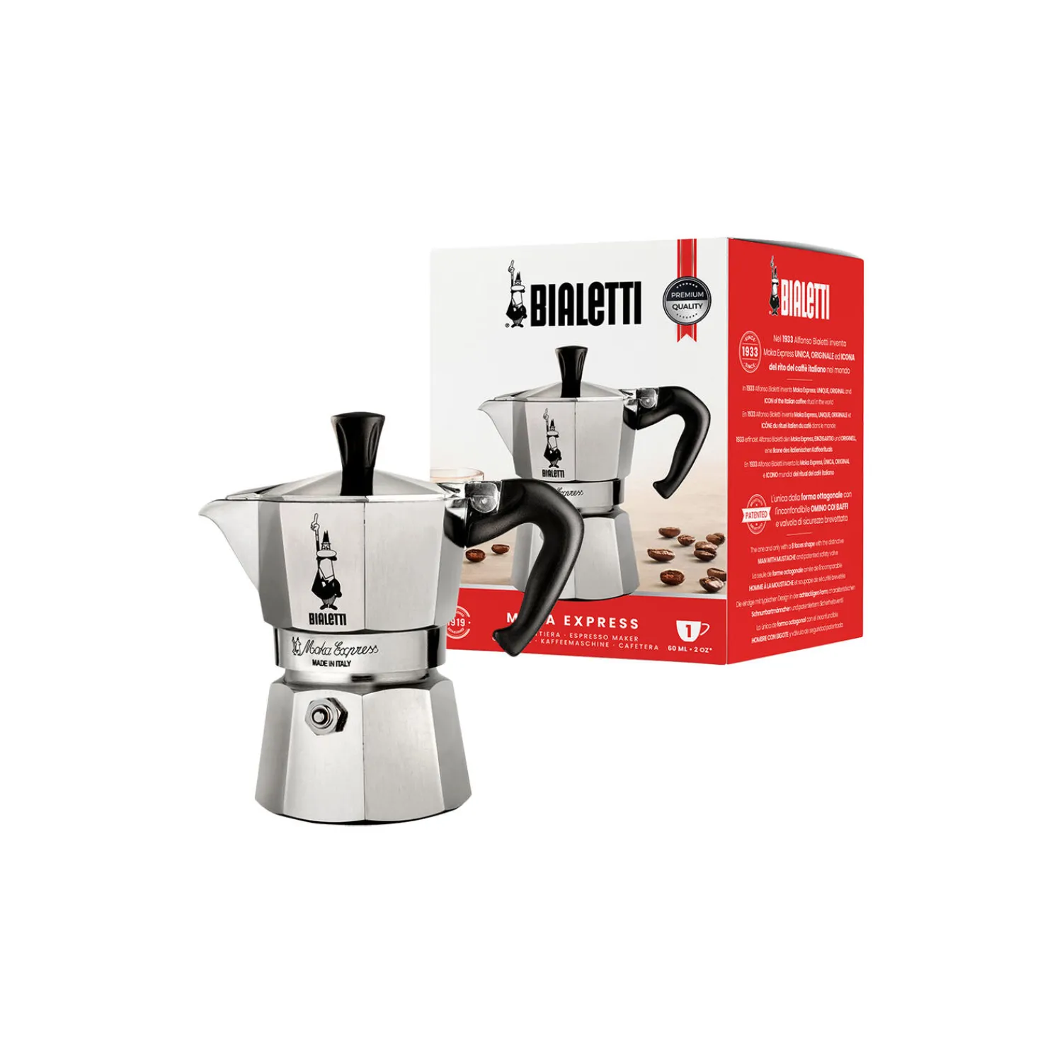 Bialetti Kaffe- & Teudstyr-Moka Express espressokande, 1 kop