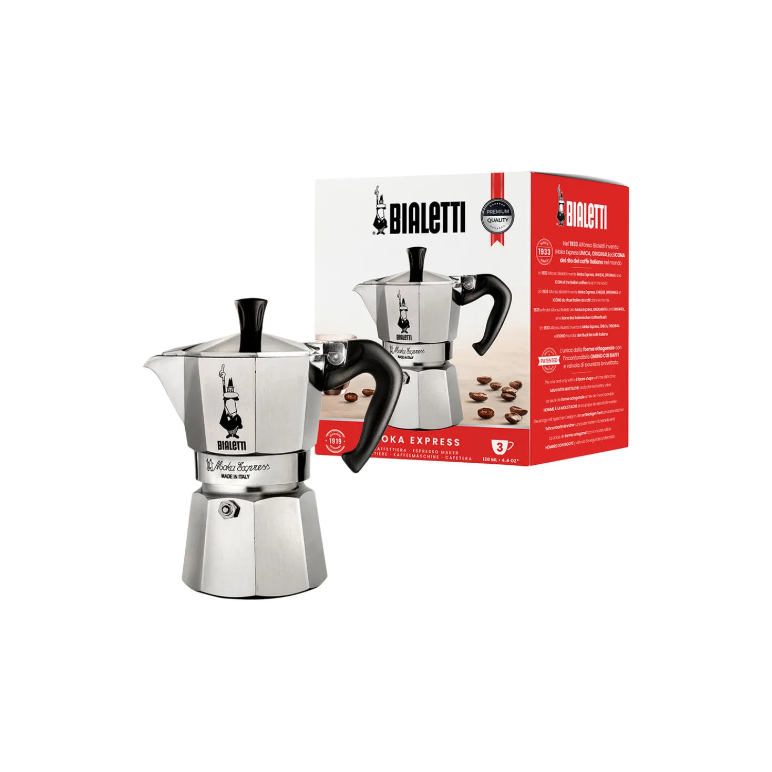 Bialetti Kaffe- & Teudstyr * Moka Express espressokande, 3 kopper