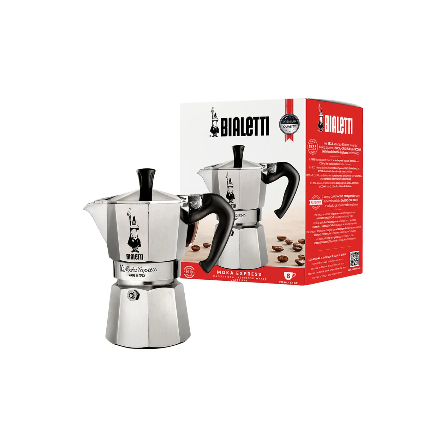 Bialetti Kaffe- & Teudstyr * Moka Express espressokande, 6 kopper