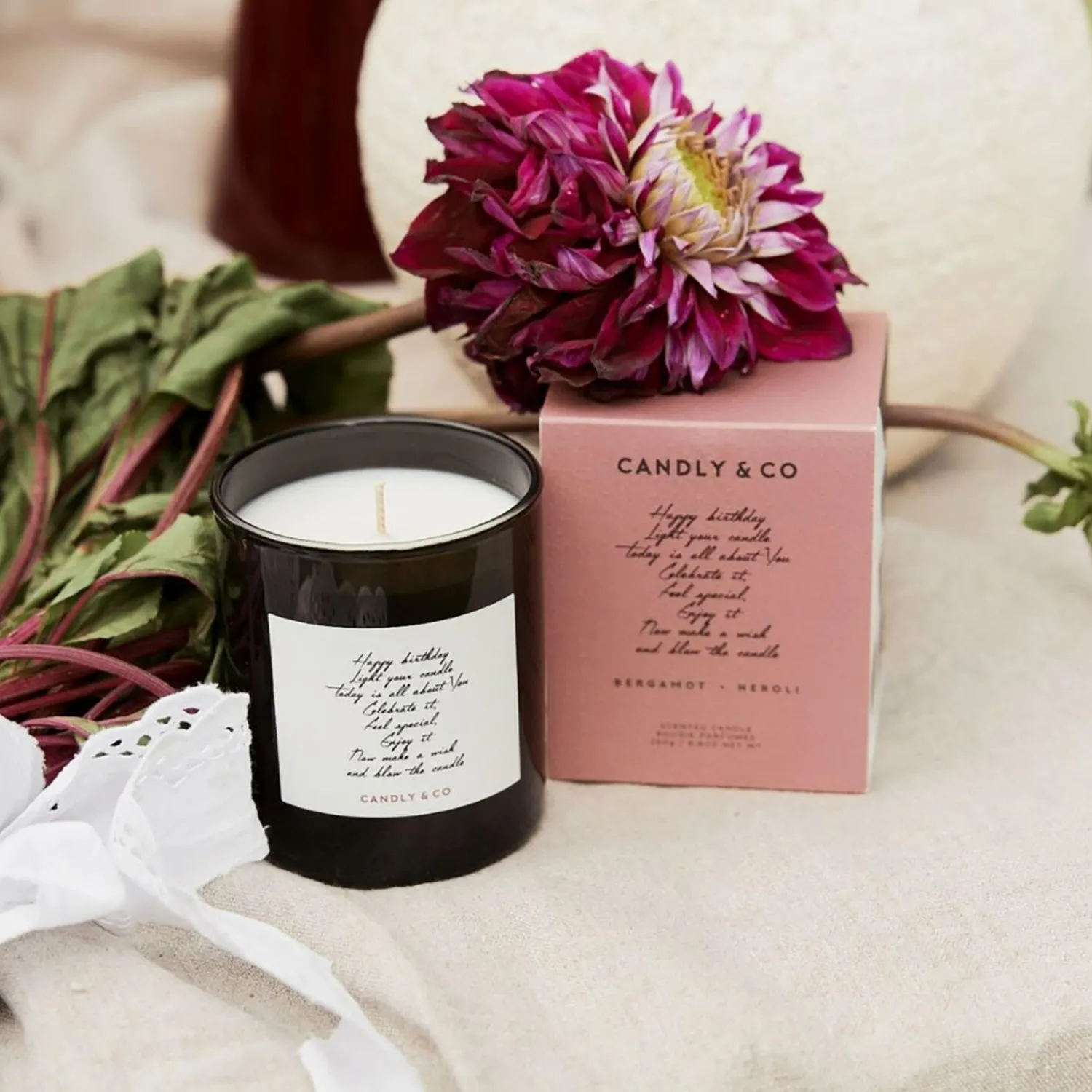 Candly & Co Lys & Duftlys-No. 5 Candle, Happy Birthday…