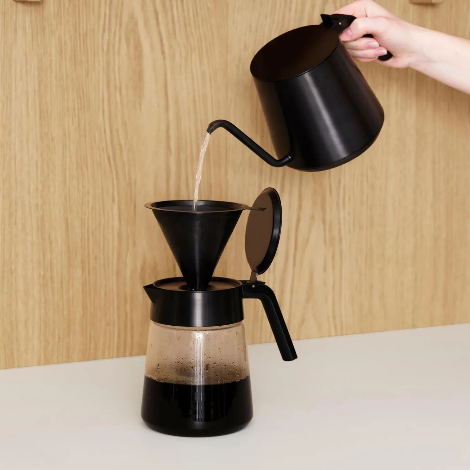 Stelton Kaffe- & Teudstyr * Nohr glaskande, black metallic