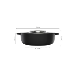Fiskars Gryder & Pander * Norden Grill støbejernsgryde med låg Ø 30 cm