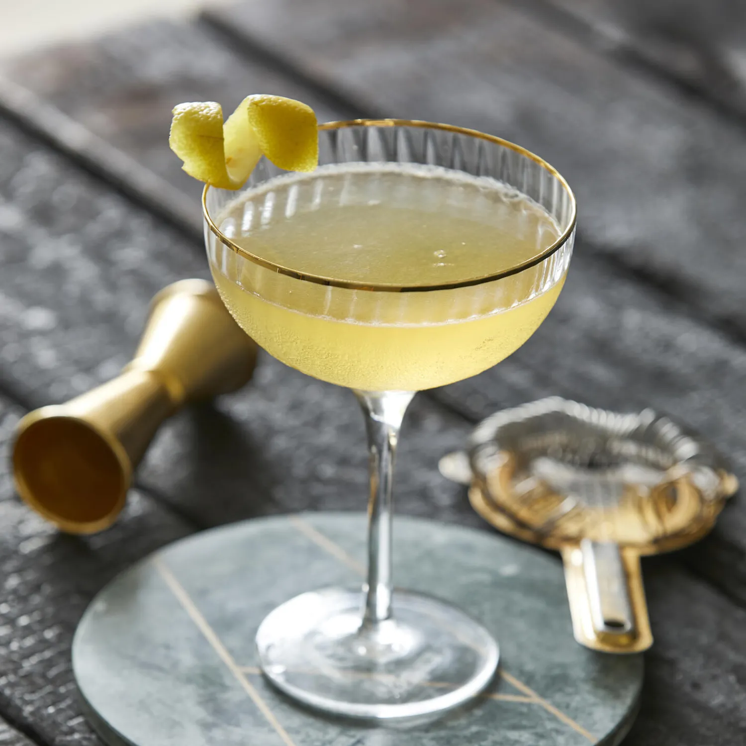 Lyngby Glas Glas-Palermo Gold cocktailglas 4 stk.
