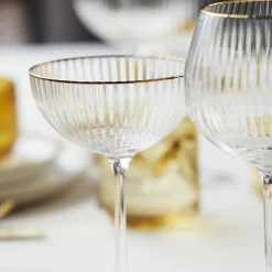 Lyngby Glas Glas-Palermo Gold cocktailglas 4 stk.