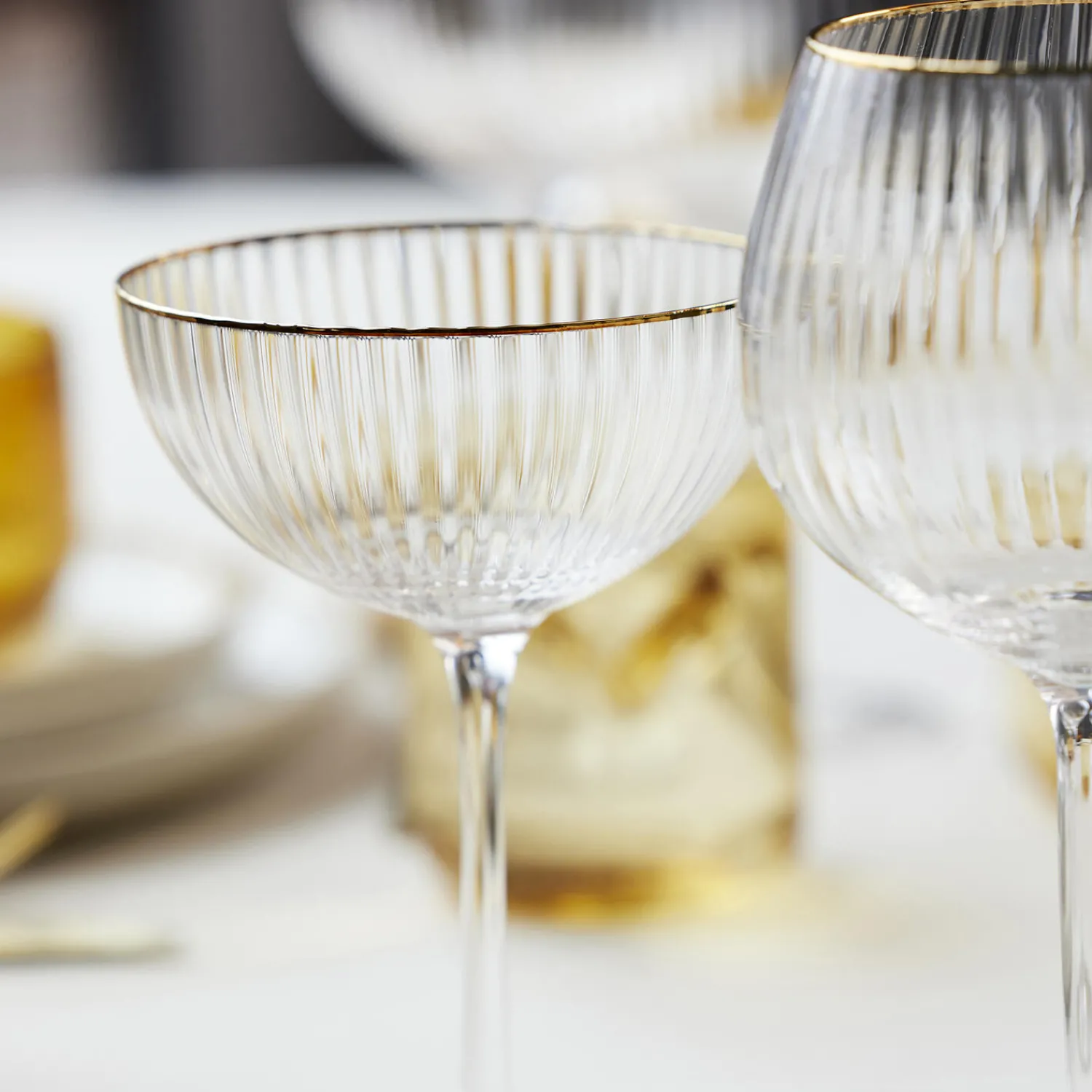 Lyngby Glas Glas-Palermo Gold cocktailglas 4 stk.