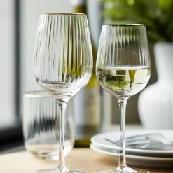 Lyngby Glas Glas-Palermo Gold hvidvinsglas 4 stk.