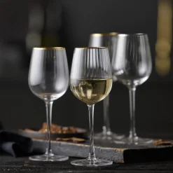 Lyngby Glas Glas-Palermo Gold hvidvinsglas 4 stk.