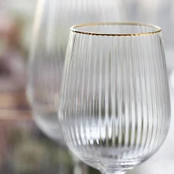Lyngby Glas Glas-Palermo Gold hvidvinsglas 4 stk.