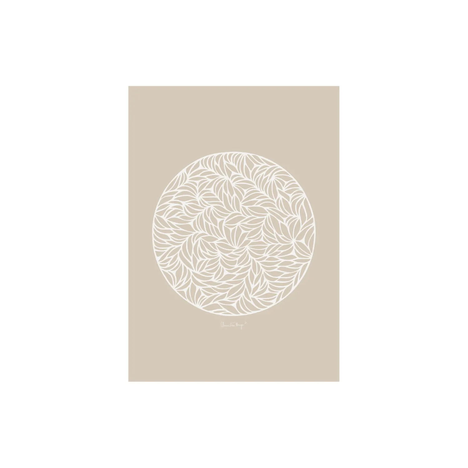 Peléton Plakater & Rammer-Papercut 05, beige