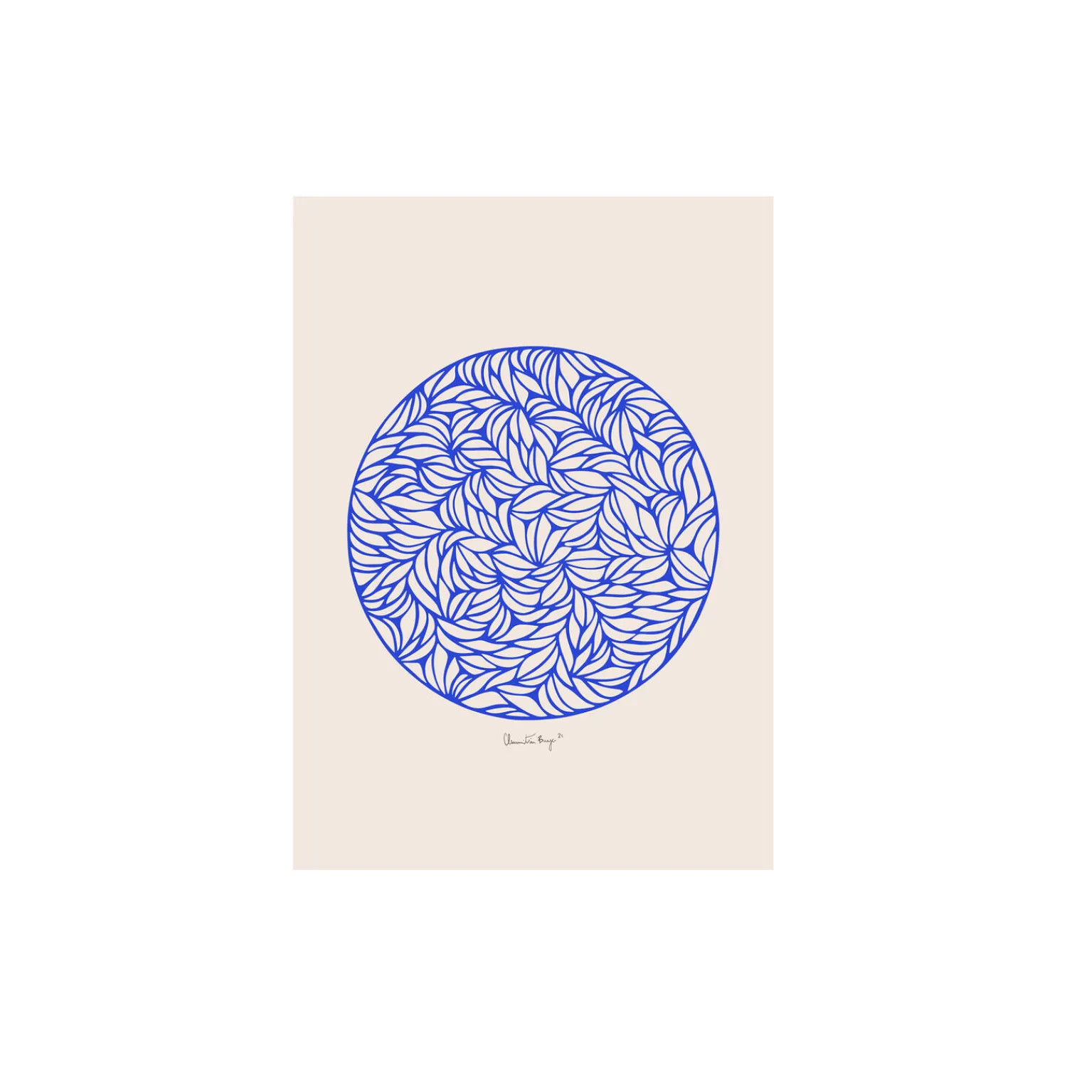 Peléton Plakater & Rammer-Papercut 05, blue