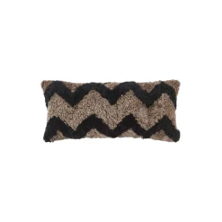 NATURES Collection Pyntepuder & Hynder-PATTERN COLLECTION Zig Zag pude, taupe/black