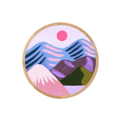 Papirværk Plakater & Rammer-Pink sol lilla hav