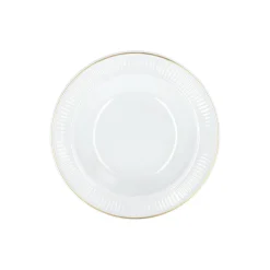 Pillivuyt Tallerkener * Plissé dyb tallerken Ø 22 cm, hvid/guld