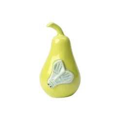 Kähler Figurer & Glaskunst-Poppery Pære med natsværmer figur, apple green/mint