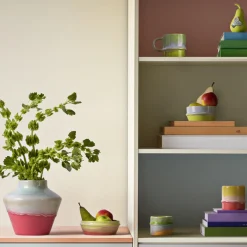Kähler Skåle & Fade-Poppery Skål, mint/apple green/pink