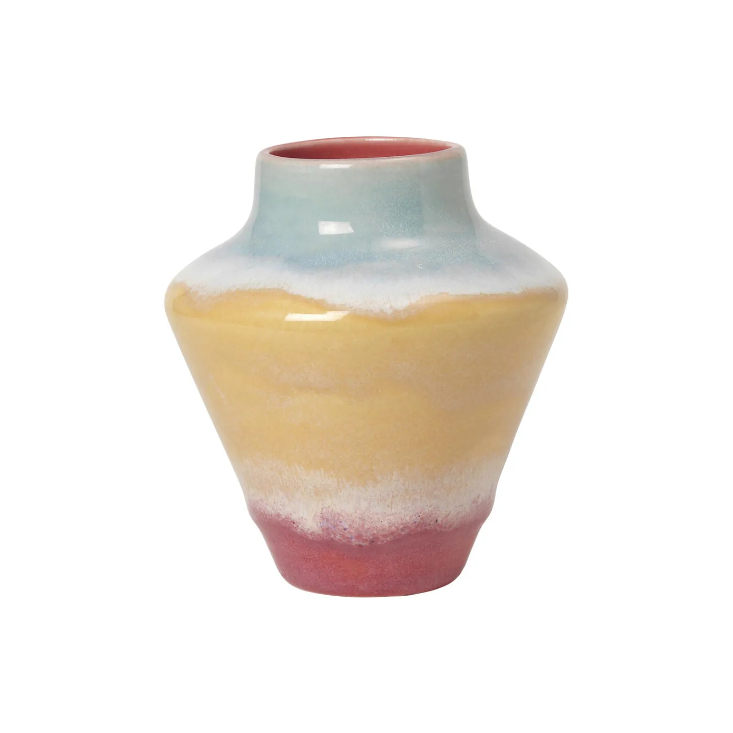 Kähler Vaser * Poppery vase, pink/mint/gul