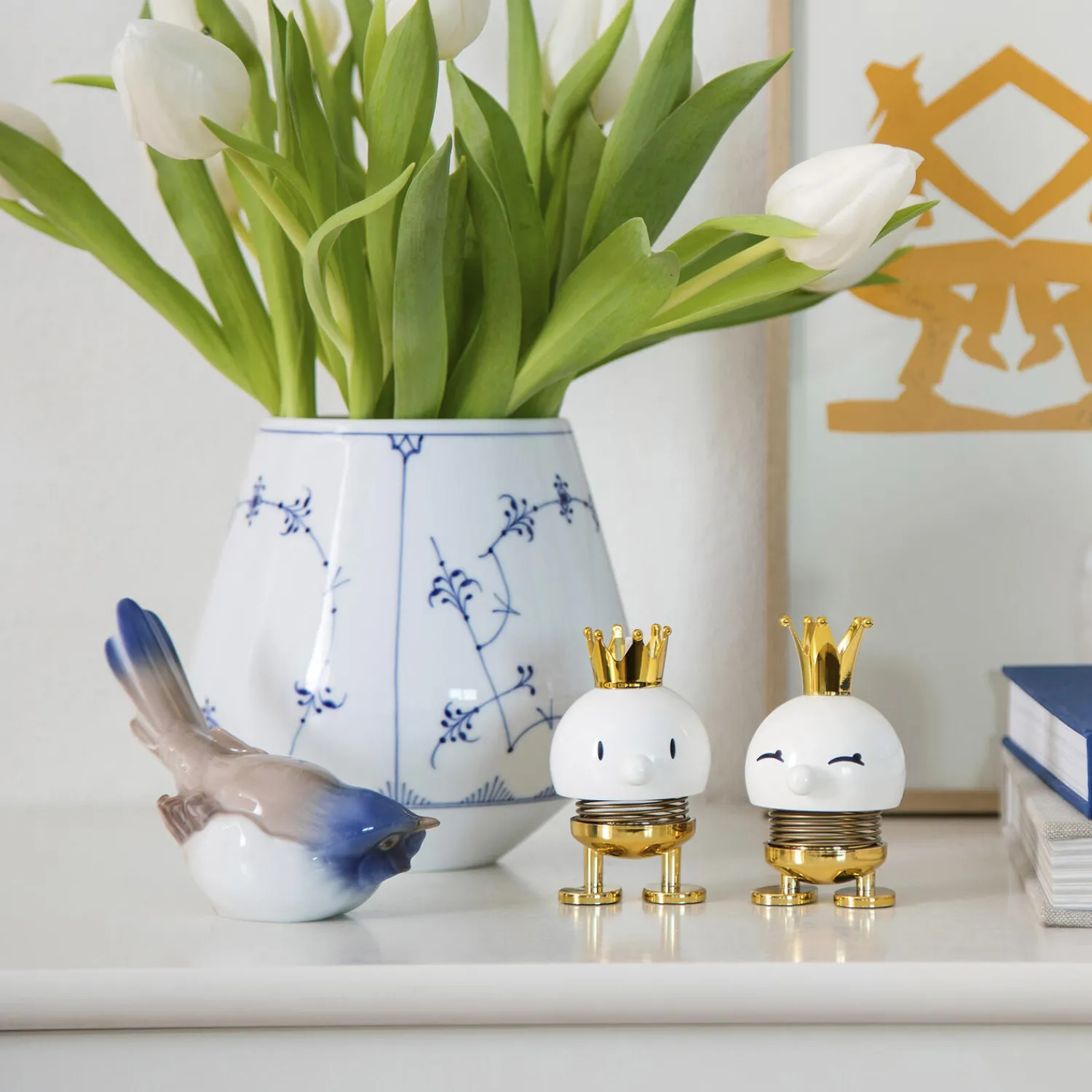 Hoptimist Figurer & Glaskunst-Princess, white
