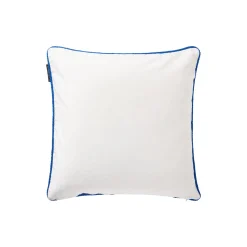 Lexington Pyntepuder & Hynder * Pudebetræk i økologisk bomuldstwill med flag, white/sea blue