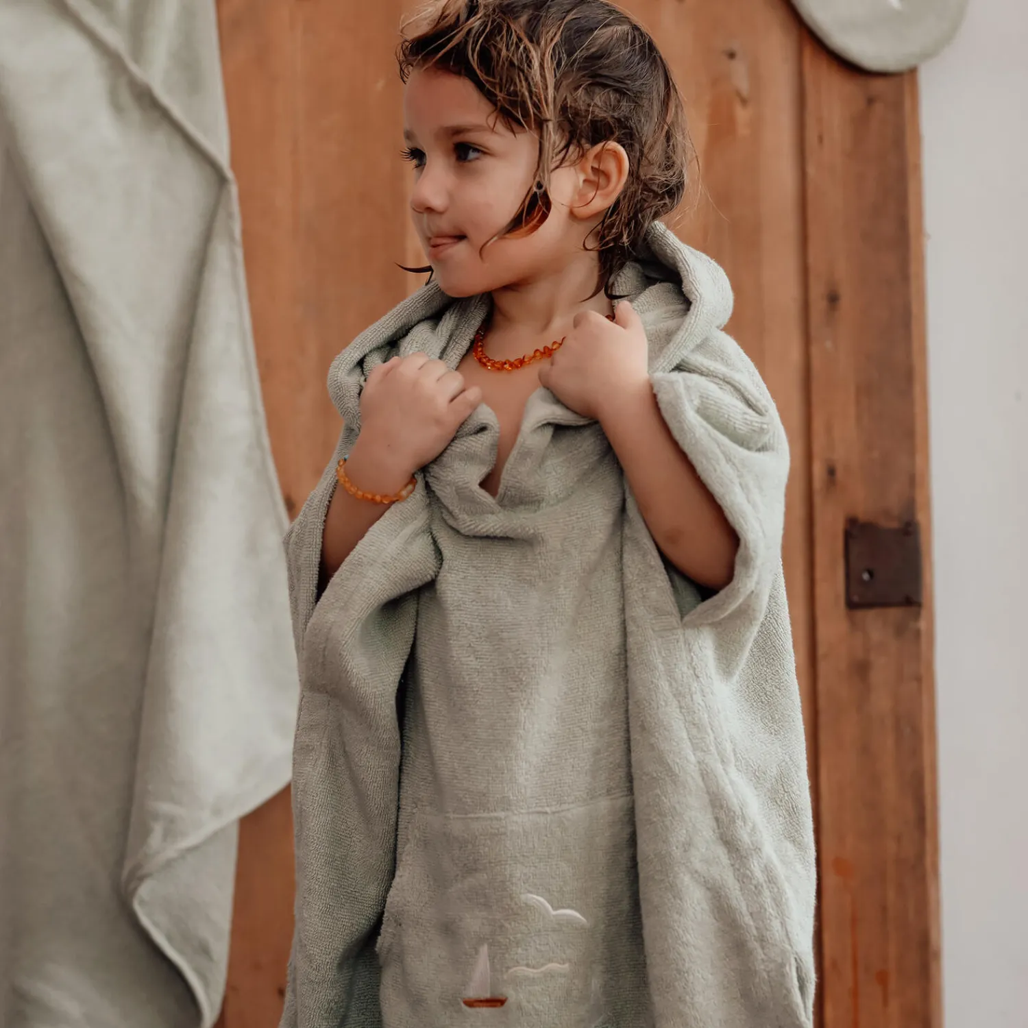 Børn Dear April Badeudstyr|Håndklæder-Puk badeponcho,