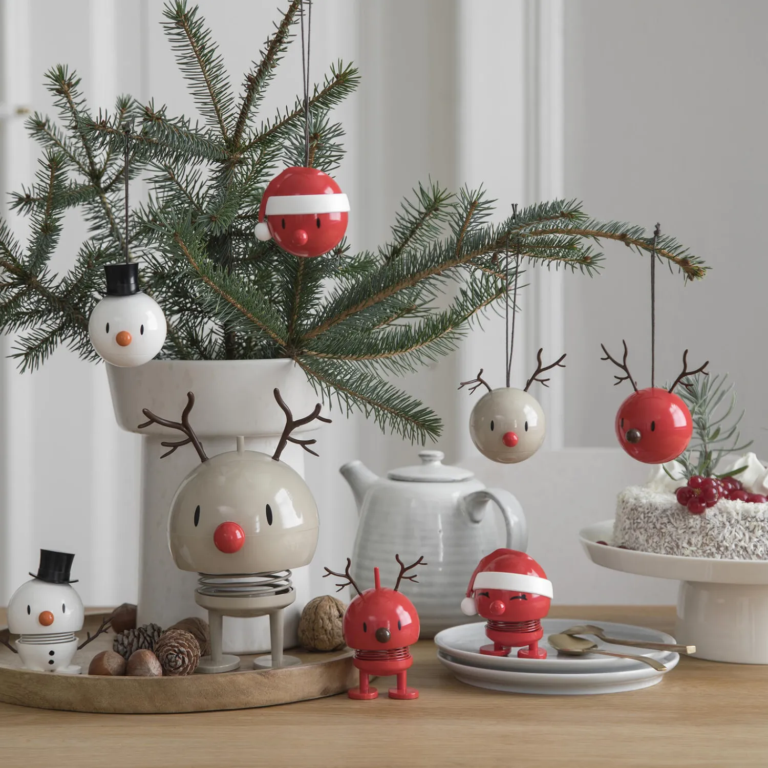Hoptimist Figurer & Glaskunst-Reindeer Bumble, red