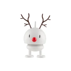 Hoptimist Figurer & Glaskunst * Reindeer Bumble, white