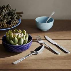 Lyngby Porcelæn Bestik * Rhombe Bestiksæt 16 stk.