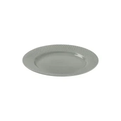 Lyngby Porcelæn Tallerkener * Rhombe Earth Frokosttallerken Ø 21 cm, moss