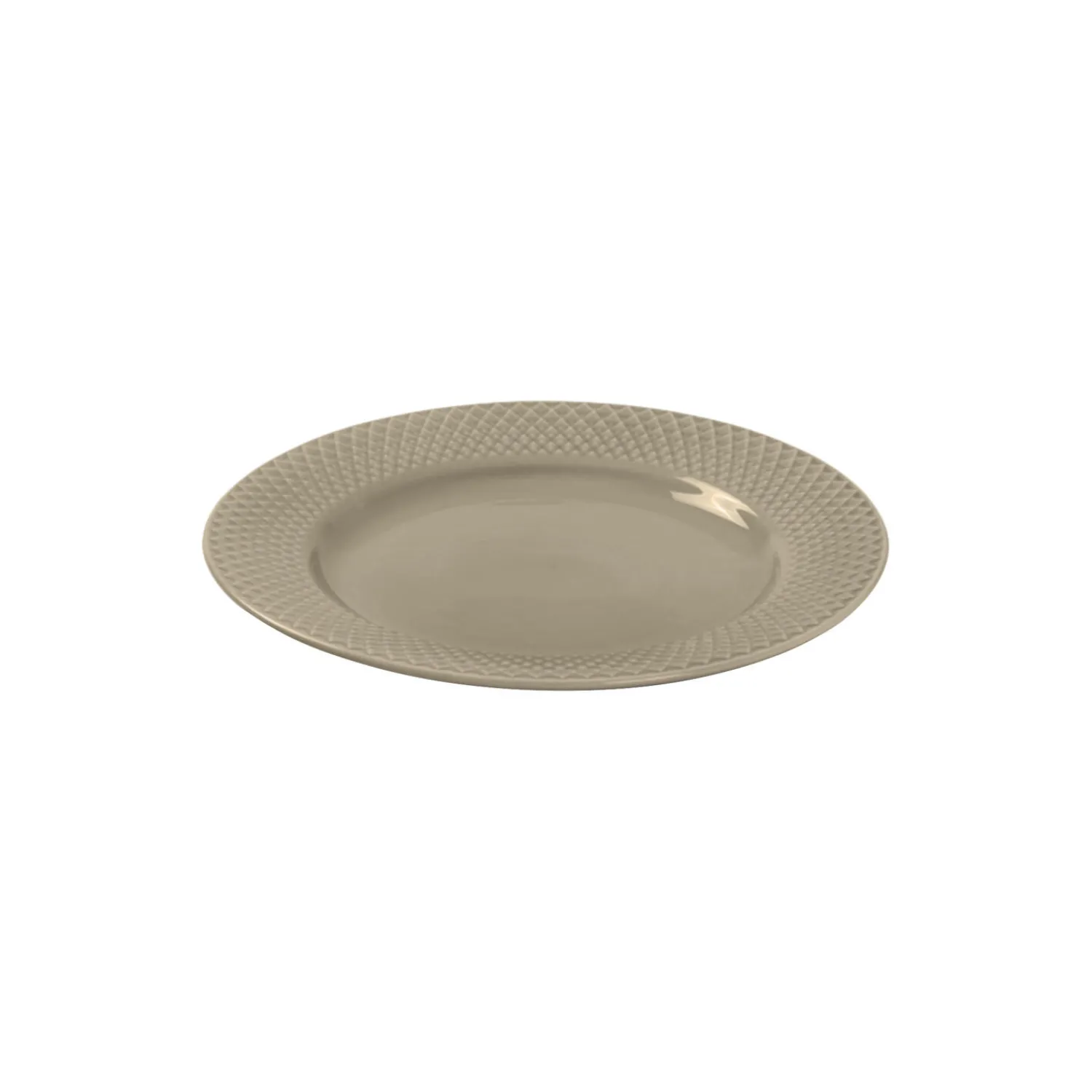 Lyngby Porcelæn Tallerkener * Rhombe Earth Frokosttallerken Ø 23 cm, clay