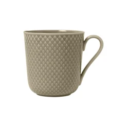 Lyngby Porcelæn Kopper & Krus * Rhombe Earth Krus med hank,
