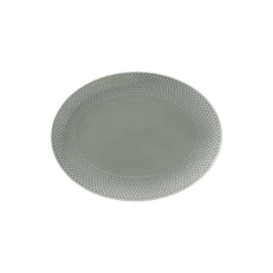 Lyngby Porcelæn Skåle & Fade-Rhombe Earth Ovalt serveringsfad,