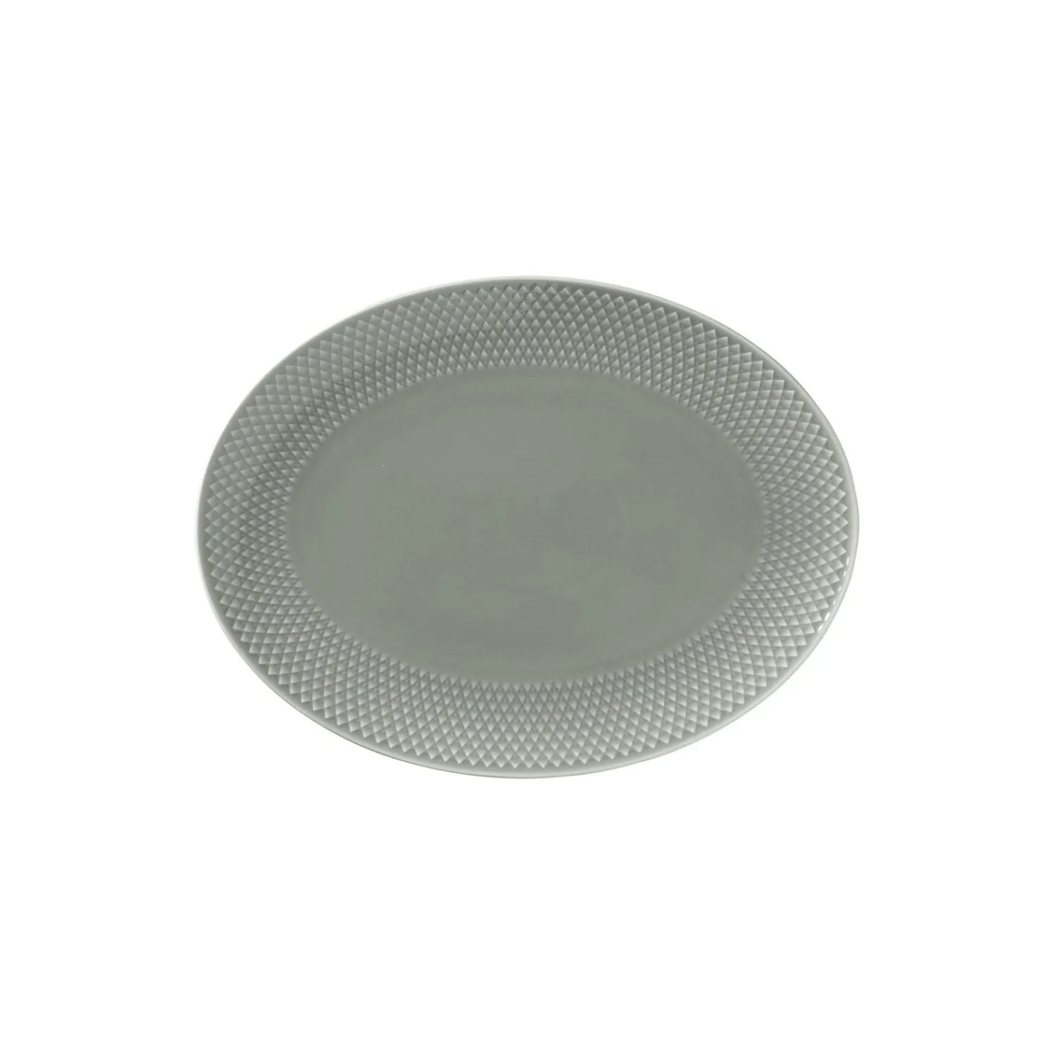 Lyngby Porcelæn Skåle & Fade-Rhombe Earth Ovalt serveringsfad,