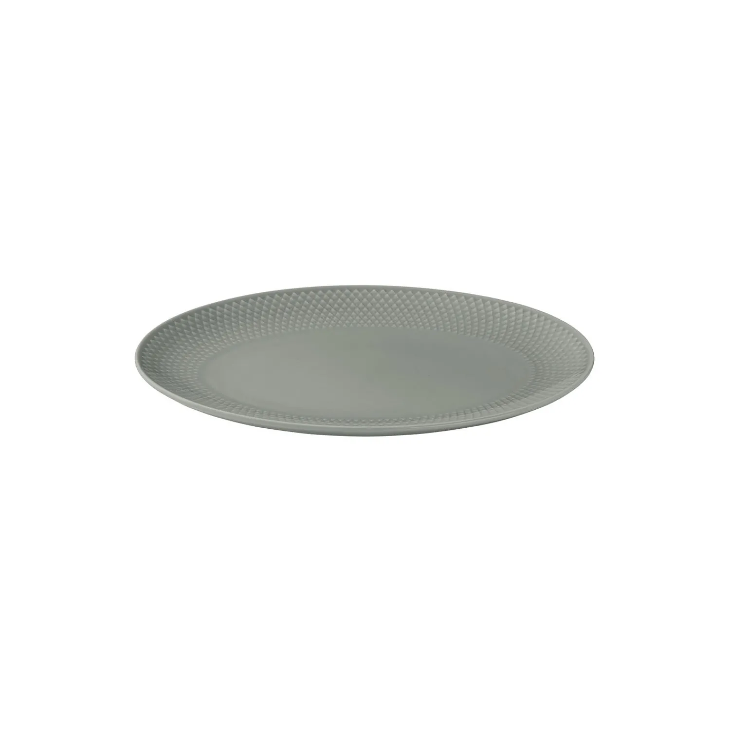 Lyngby Porcelæn Skåle & Fade-Rhombe Earth Ovalt serveringsfad,