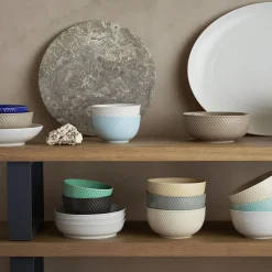 Lyngby Porcelæn Skåle & Fade * Rhombe Earth Skål, clay
