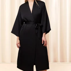 Dame Triumph Nattøj & Loungewear|Badekåber-Robes Satin Robe 01, black