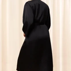 Dame Triumph Nattøj & Loungewear|Badekåber-Robes Satin Robe 01, black