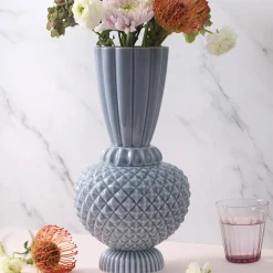 Dottir Nordic Design Vaser * Samusrium Jumbobell vase, blå/grå