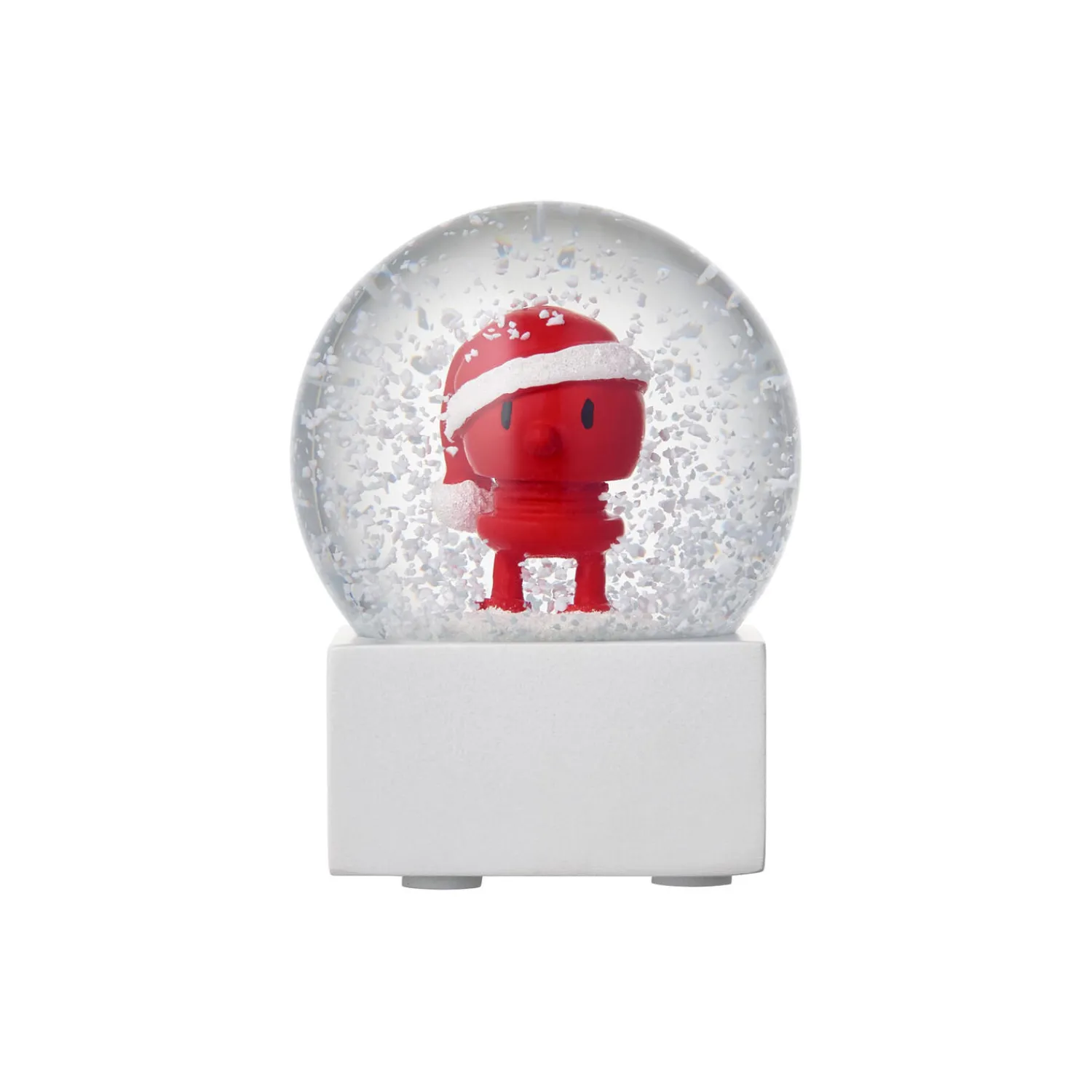 Hoptimist Pynt-Santa Snow Globe, red