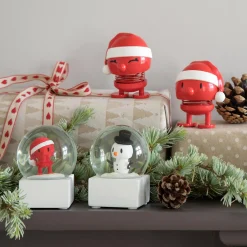 Hoptimist Pynt-Santa Snow Globe, red