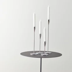Piet Hein Lysestager * Saturn lysestage 36 cm, rustfri stål