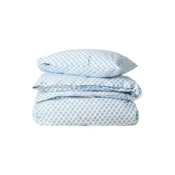 Lexington Sengetøj-Sengesæt i bomuldspoplin med hvidt og blåt print af skaller, white/blue